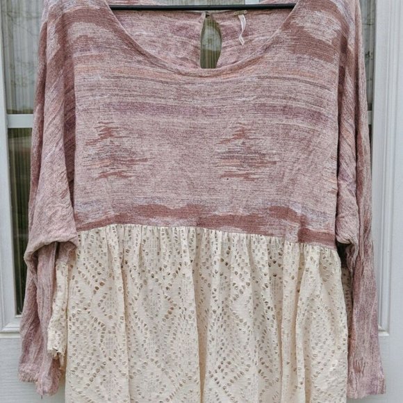 Free People Diamonds Forever Dusty Pink Top - Picture 5 of 7